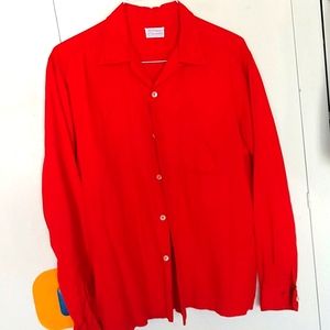 Vintage 60's camp collar lounge shirt